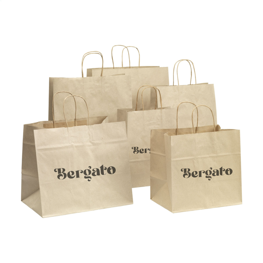 Logo trade promotional items image of: Leaf It Bag recycled grass paper (90 g/m²) L