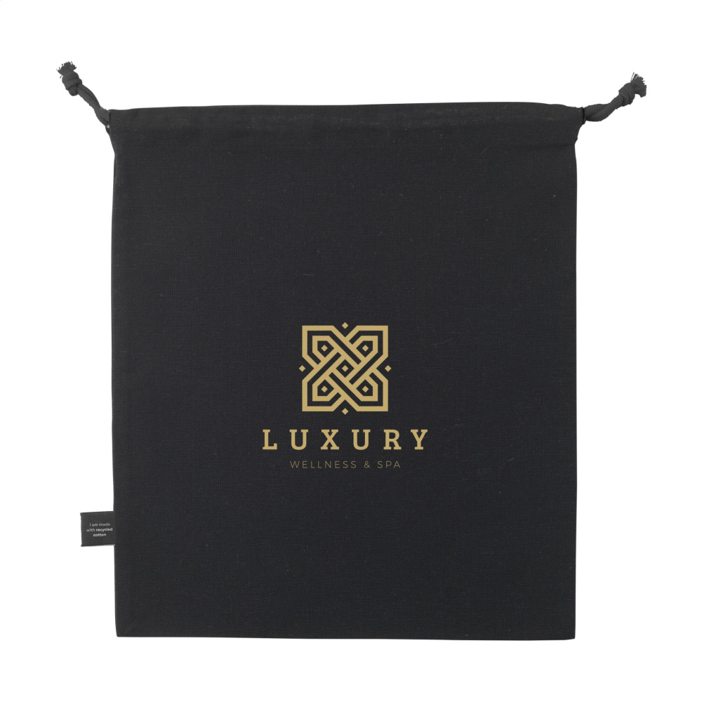 Logo trade promotional item photo of: Gift Pouch GRS Recycled Cotton (150 g/m²) M