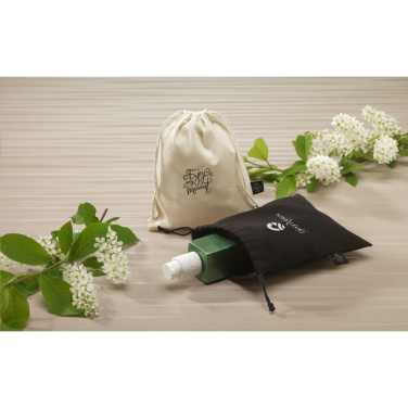 Logotrade advertising products photo of: Gift Pouch Natural GRS Recycled Cotton (150 g/m²) S