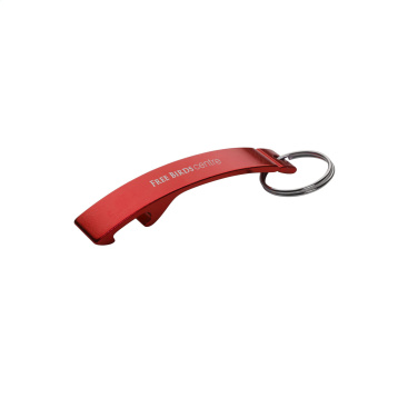 Logo trade promotional gift photo of: Alu Opener keyring