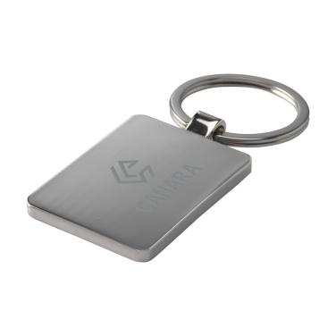 Logo trade promotional items image of: Bamboo Key Rectangle keyring