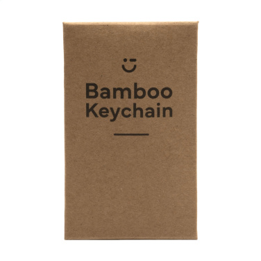 Logo trade promotional gifts image of: Bamboo Key Rectangle keyring