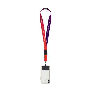 Logo trade business gift photo of: Lanyard Promo Complete Sublimatie RPET 2 cm with Patch