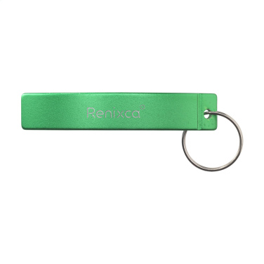 Logo trade promotional merchandise photo of: Alu Opener GRS Recycled keyring