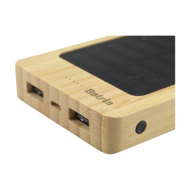 Logo trade promotional merchandise picture of: Solar Powerbank 8000+ Wireless Charger