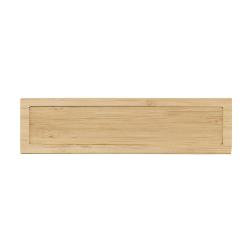Logo trade promotional giveaways picture of: Bamboo Alarm Clock with Wireless Charger