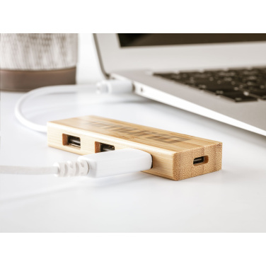 Logotrade advertising product image of: Bamboo USB Hub