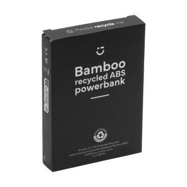 Logotrade promotional gift image of: Boru Bamboo RCS Recycled ABS Powerbank Wireless Charger