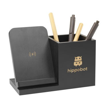 Logotrade promotional merchandise image of: Bamboo Boss 15W charger/pen holder