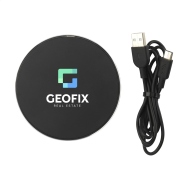 Logo trade promotional items picture of: Tecco GRS Recycled Alu 15W Wireless Charger