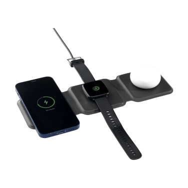 Logo trade promotional gift photo of: TriCharge RCS  Recycled PU Wireless Charger