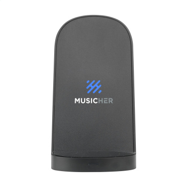 Logotrade promotional merchandise picture of: Triple-Up RCS Recycled ABS Wireless Charger Stand