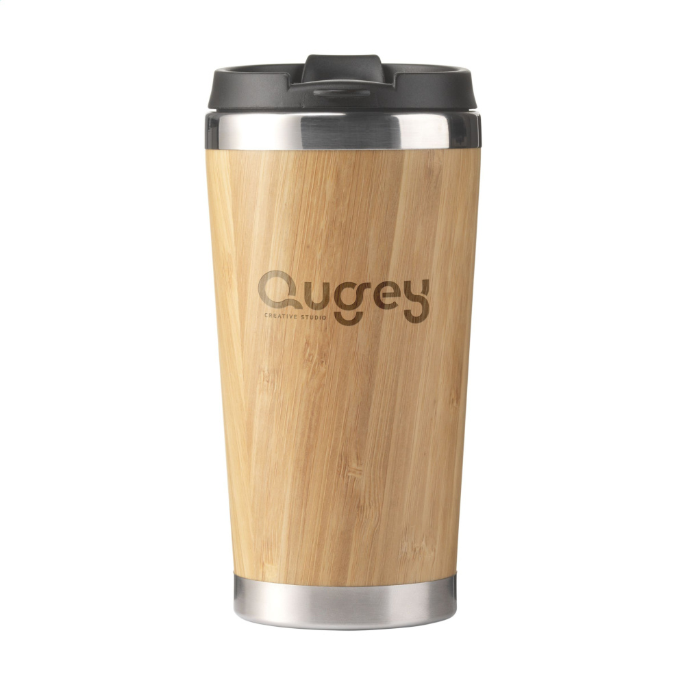 Logotrade promotional item image of: Tokyo 450 ml bamboo thermo cup