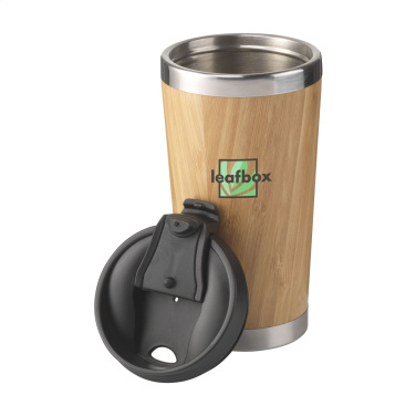 Logo trade promotional products image of: Tokyo 450 ml bamboo thermo cup