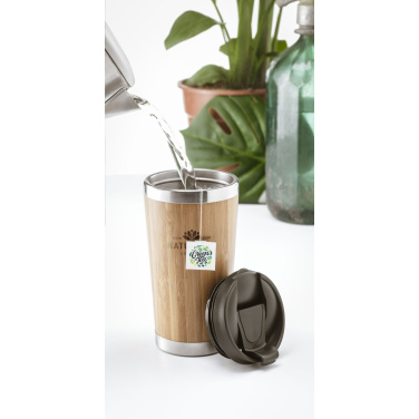 Logotrade promotional item image of: Tokyo 450 ml bamboo thermo cup