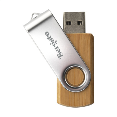 Logotrade promotional merchandise photo of: USB Twist Bamboo 16 GB