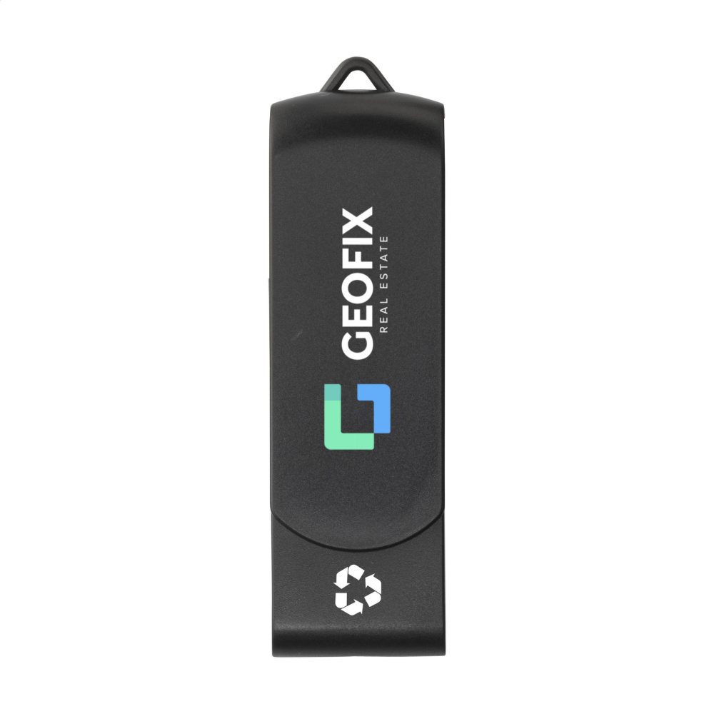 Logo trade promotional items image of: USB Twist Recycle 32 GB