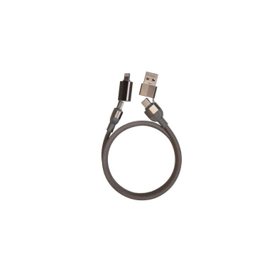 Logo trade promotional item photo of: Charging cable with data transfer DONNES Pierre Cardin