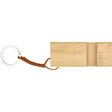 Logotrade promotional merchandise image of: Bosona bamboo phone holder with keychain