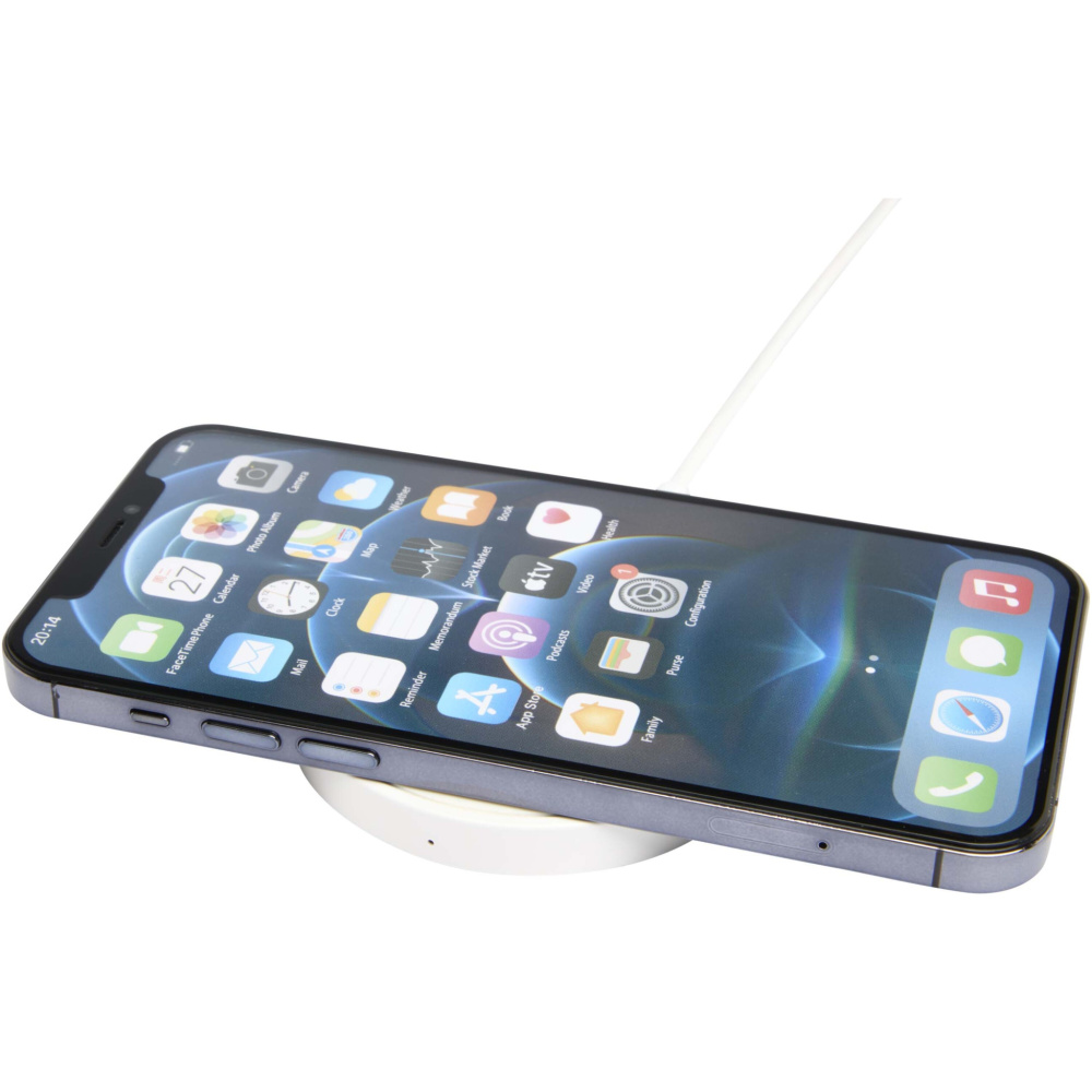 Logo trade promotional giveaways picture of: Freal 15W recycled plastic wireless charging pad