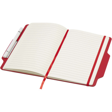 Logotrade business gift image of: Nexus A5 hard cover notebook with pen and pencil combo (black ink)