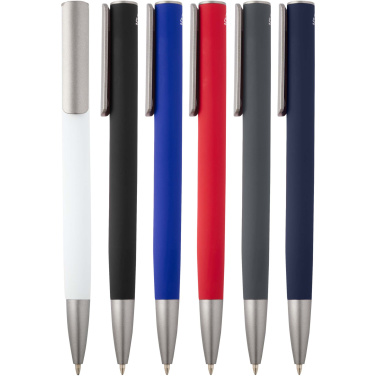 Logotrade advertising product image of: Ziggur aluminium ballpoint pen (blue ink)