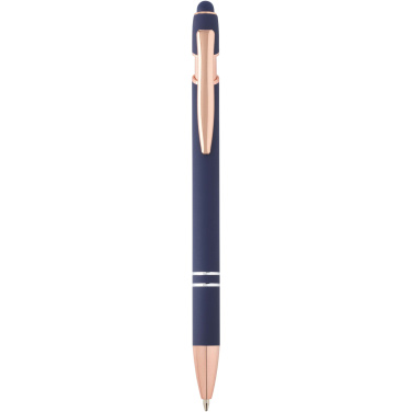 Logotrade promotional gift image of: Nanna ballpoint pen with rose gold finish (blue ink)