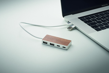 Logo trade business gift photo of: USB hub 4 ports 27,5 cm