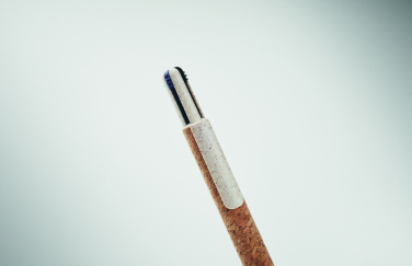 Logotrade business gift image of: Cork 4-colour ink ball pen