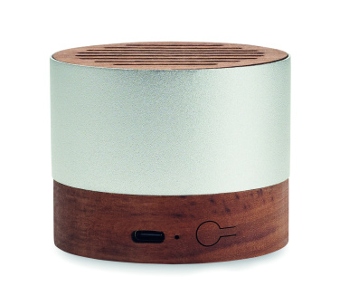 Logo trade promotional giveaway photo of: Recycled aluminium speaker