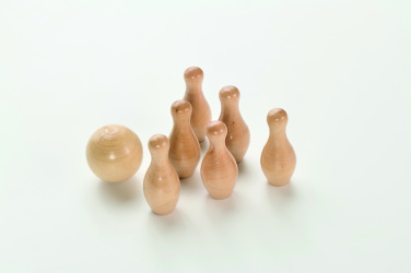 Logotrade promotional gift picture of: Mini pine wood bowling set