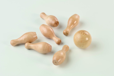 Logo trade promotional product photo of: Mini pine wood bowling set