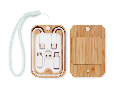 Logo trade advertising products picture of: 15W wireless charger in bamboo