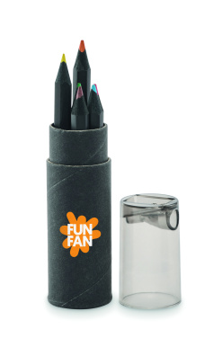 Logotrade business gift image of: 6 black colouring pencils