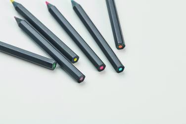 Logotrade promotional merchandise picture of: 6 black colouring pencils