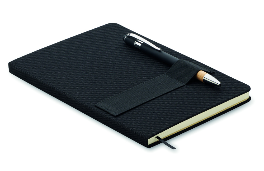 Logotrade promotional product picture of: A5 RPET notebook with pen