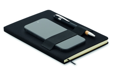 Logo trade promotional giveaways picture of: A5 RPET notebook with pen