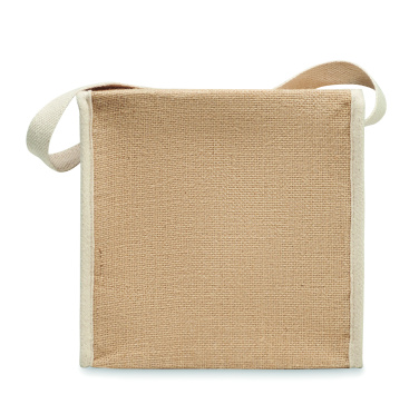 Logotrade corporate gift image of: Jute and canvas cooler bag 3L