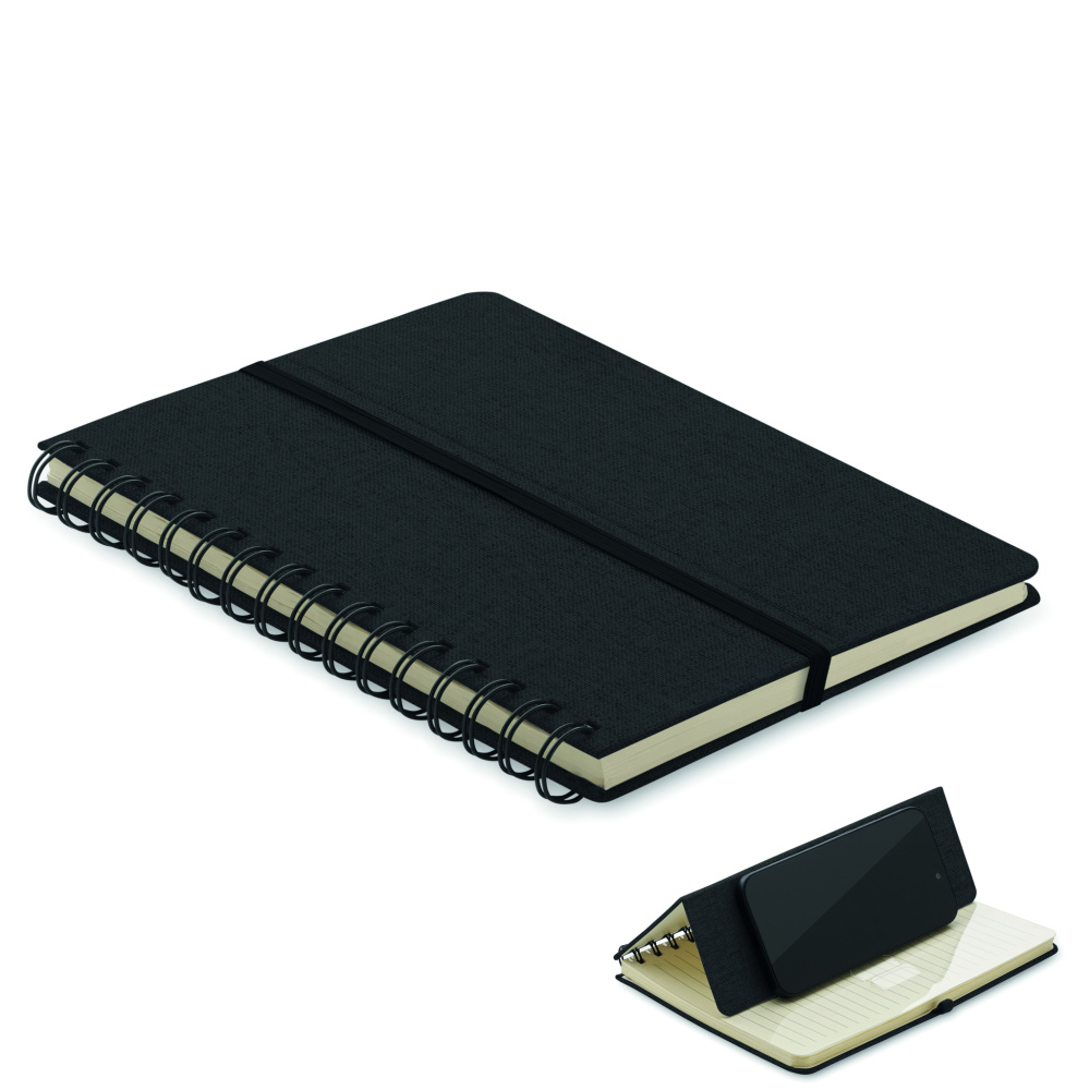 Logotrade promotional product image of: A5 notebook with phone holder