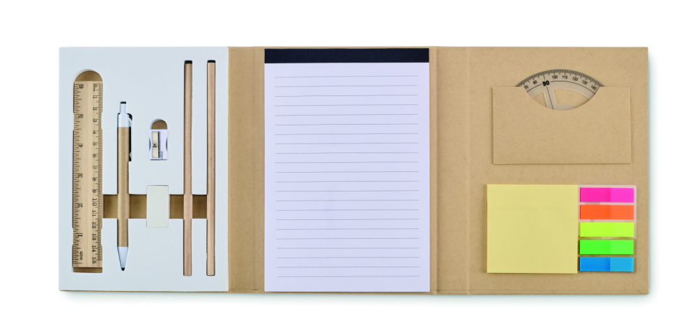 Logo trade promotional giveaways image of: Stationary set with notepad