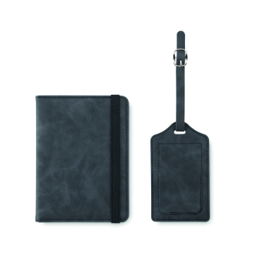 Logo trade promotional merchandise picture of: Passport and luggage tag set