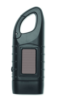Logo trade promotional items image of: Solar torch with dynamo crank