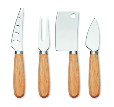Logo trade business gift photo of: Set of 4 cheese knives