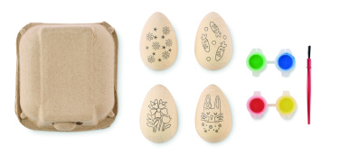 Logo trade advertising products picture of: Wooden eggs painting set