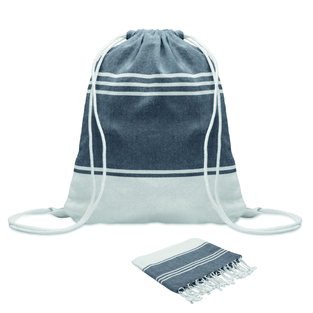 Logo trade promotional items picture of: Hammam towel drawstring set