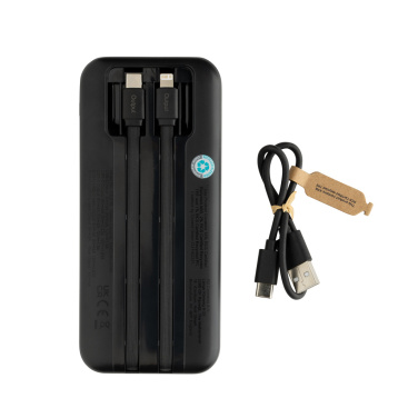 Logo trade corporate gift photo of: Turbopack RCS rplastic powerbank 10.000 integrated cables