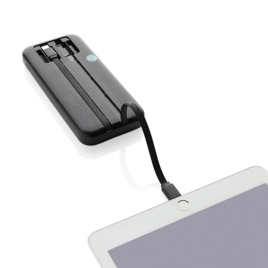 Logotrade corporate gift image of: Turbopack RCS rplastic powerbank 10.000 integrated cables