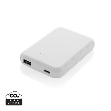 Logo trade corporate gifts picture of: Stellar RCS recycled plastic 5000 mah 5W magnetic powerbank