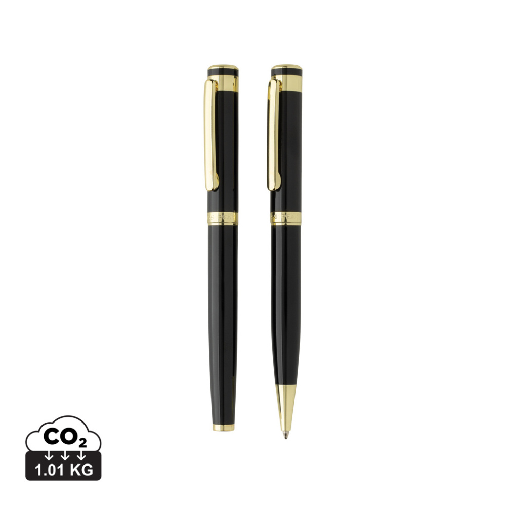 Logotrade promotional product image of: Swiss Peak Luca RCS recycled brass deluxe pen set