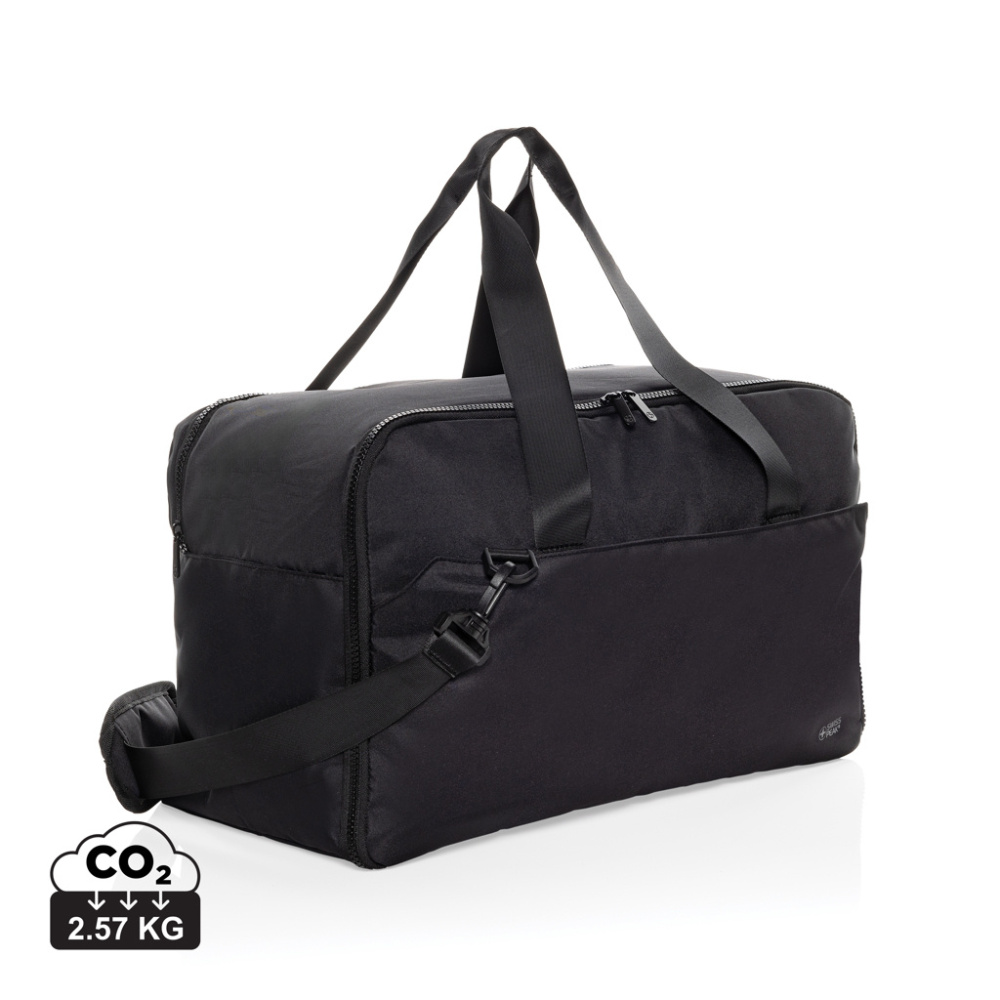 Logo trade promotional giveaways image of: Swiss Peak Aware™ RPET 15.6 inch laptop weekend bag